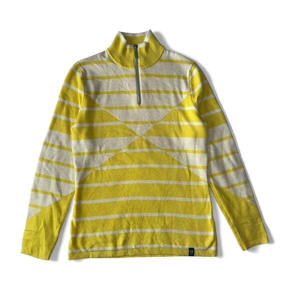 Neve Lindsey Wool Blend Quarter-Zip Sweater Size Medium - Ski Chic - Picture 3 of 6
